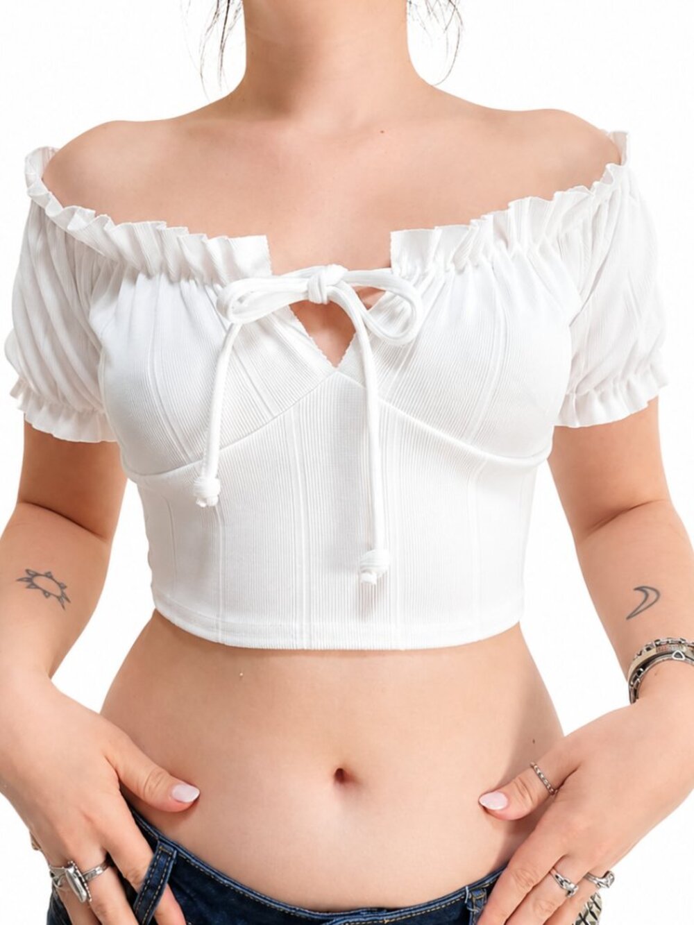 NWT White Crop Top
